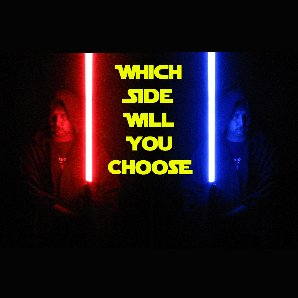 Red Blue lightsabers 2