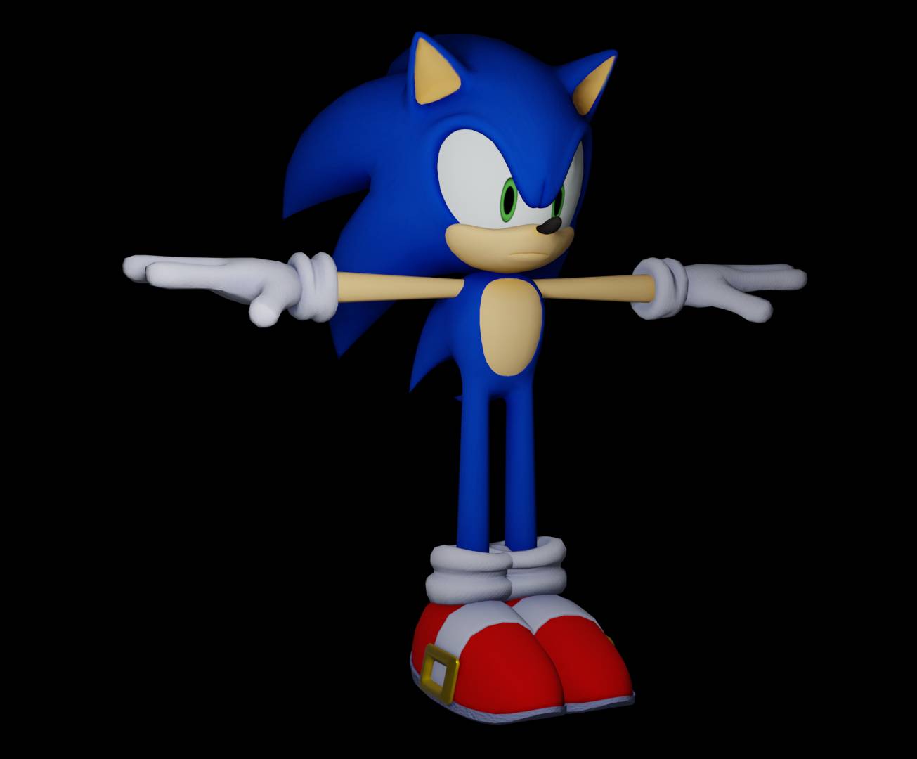 Sonic Majin Sonic R style - Download Free 3D model by MatiasH290 [fc0a120]  - Sketchfab