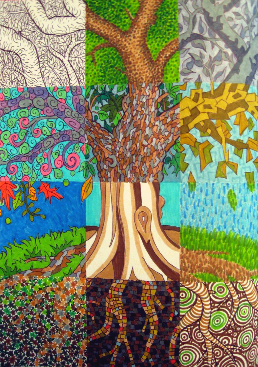 Modern Patchwork Trees Patchwork Tree by MadeleiZoo on DeviantArt
