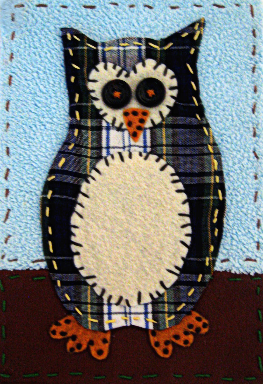 Fabricollage Owl