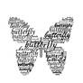 Butterfly typographic print