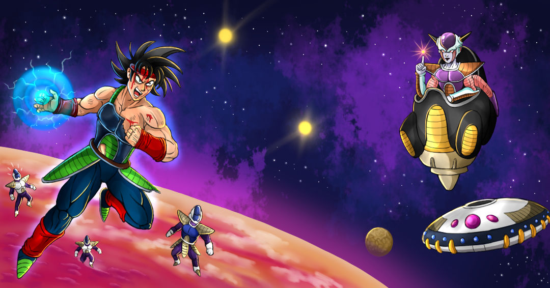 Bardock Vs Frieza Fight Scene & Destruction of Planet Vegeta