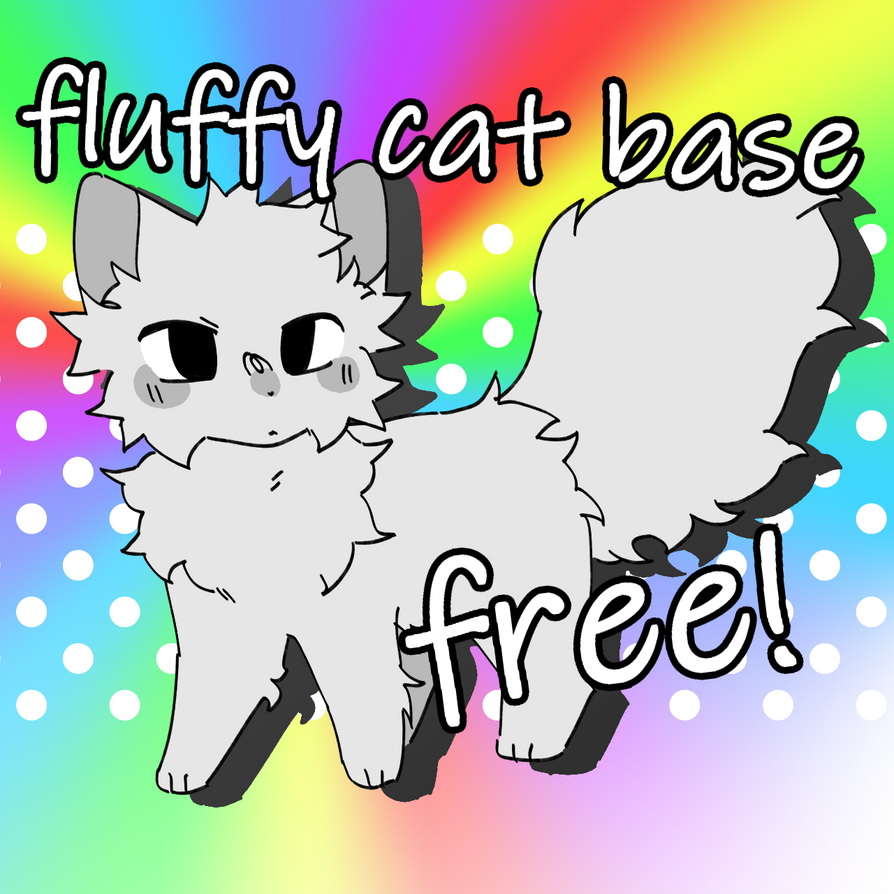 Cat Bas fluffy cat base f2u by PayToUseBases on DeviantArt