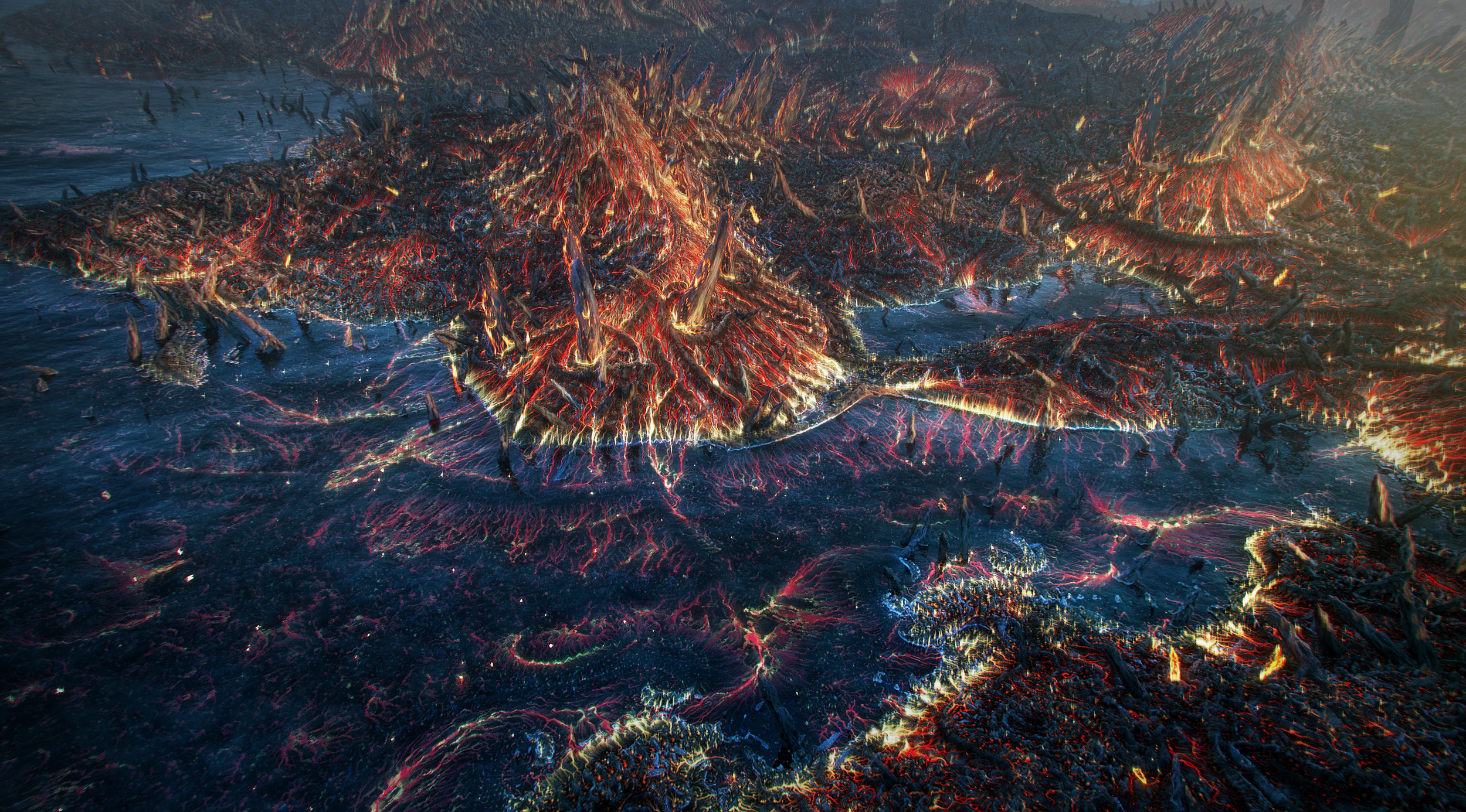 Volcano Worms landscape