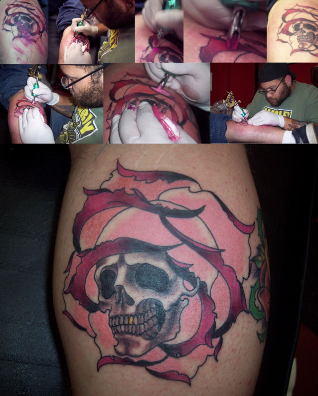 rose and skull