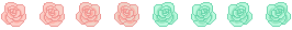 Pink and Mint Rose divider
