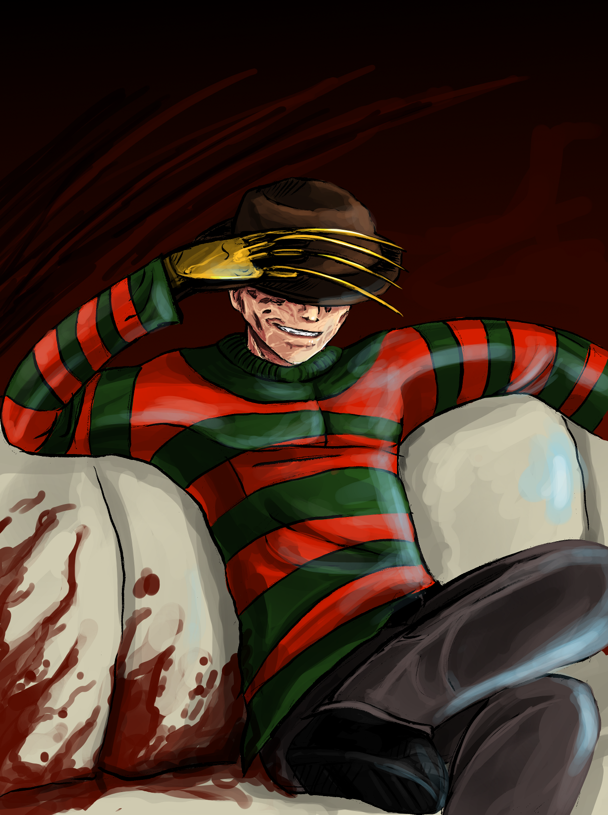 Freddy Krueger watches TV by Super-Furet on DeviantArt Freddy Krueger watches TV by Super-Furet on DeviantArt