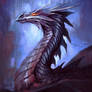 Bleue Dragon with red eyes