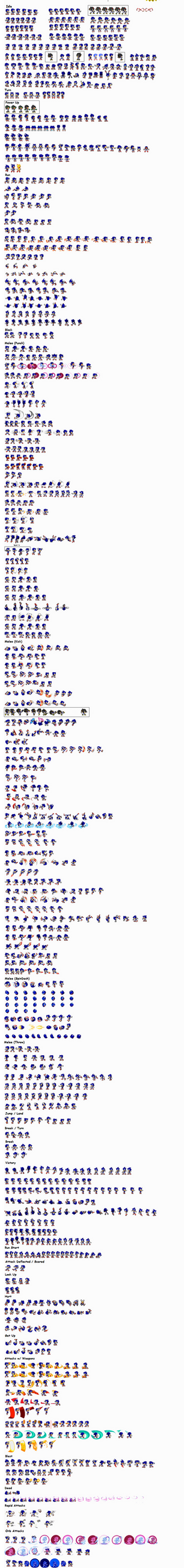 Sonic Ultimate Sprite Sheet