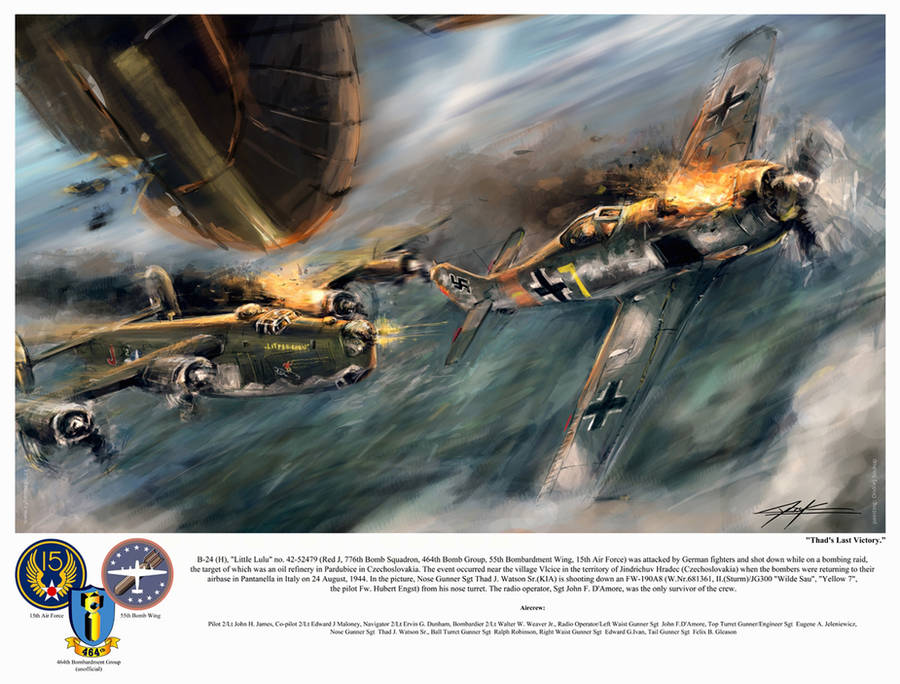 World War 2: B24 Little Lulu 'Thad's Last Victory' by VitoSs