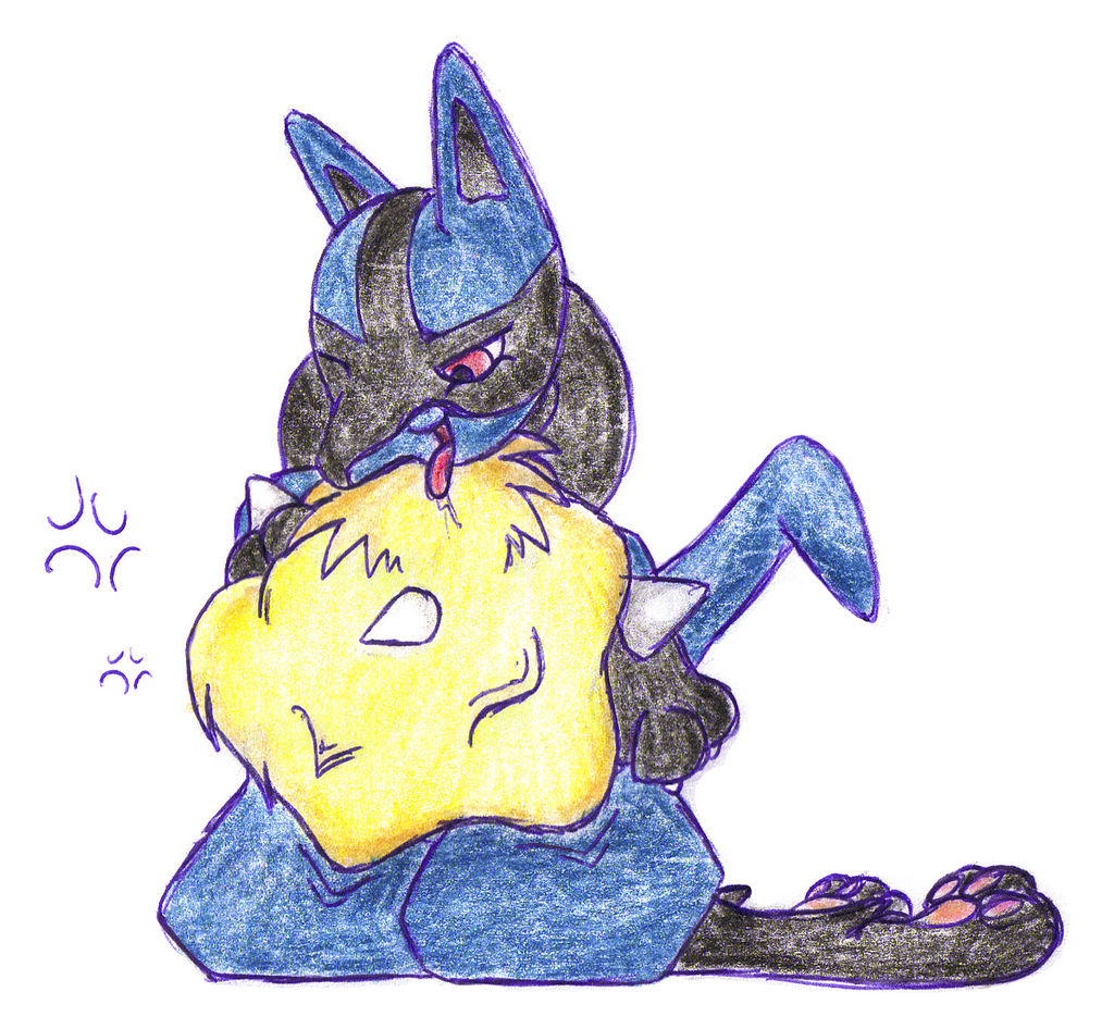 An special training! i think... Lucario vore Zack