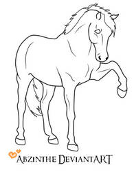 Trick horse lineart
