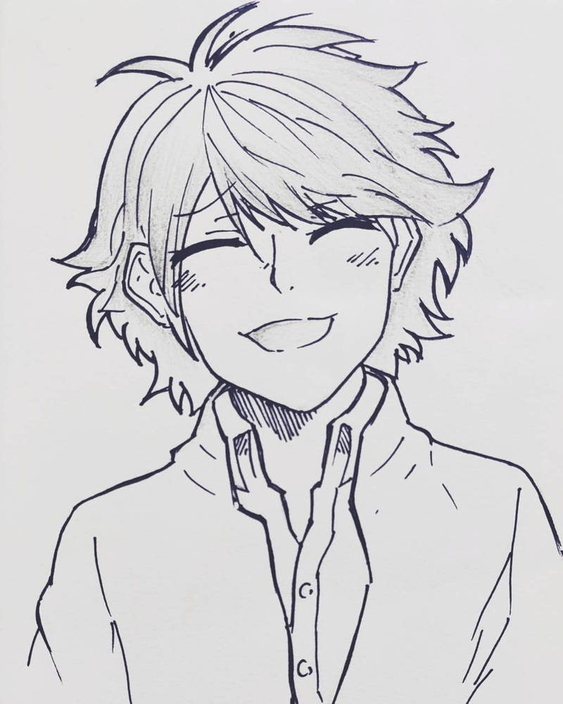 Anime Boy sketch by AbhiChan on DeviantArt