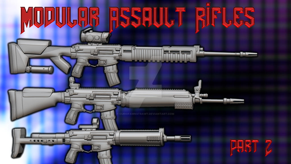 Modular assault rifle zbrush modeling 2 by CurioFawkstrawt on DeviantArt