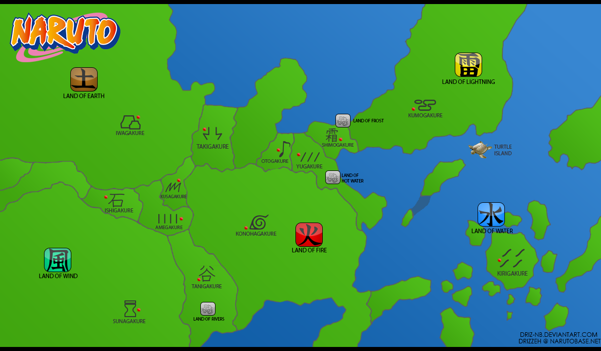 Страна водоворотов. Карта деревень Наруто. Карта стран Наруто. Мир Наруто география.
