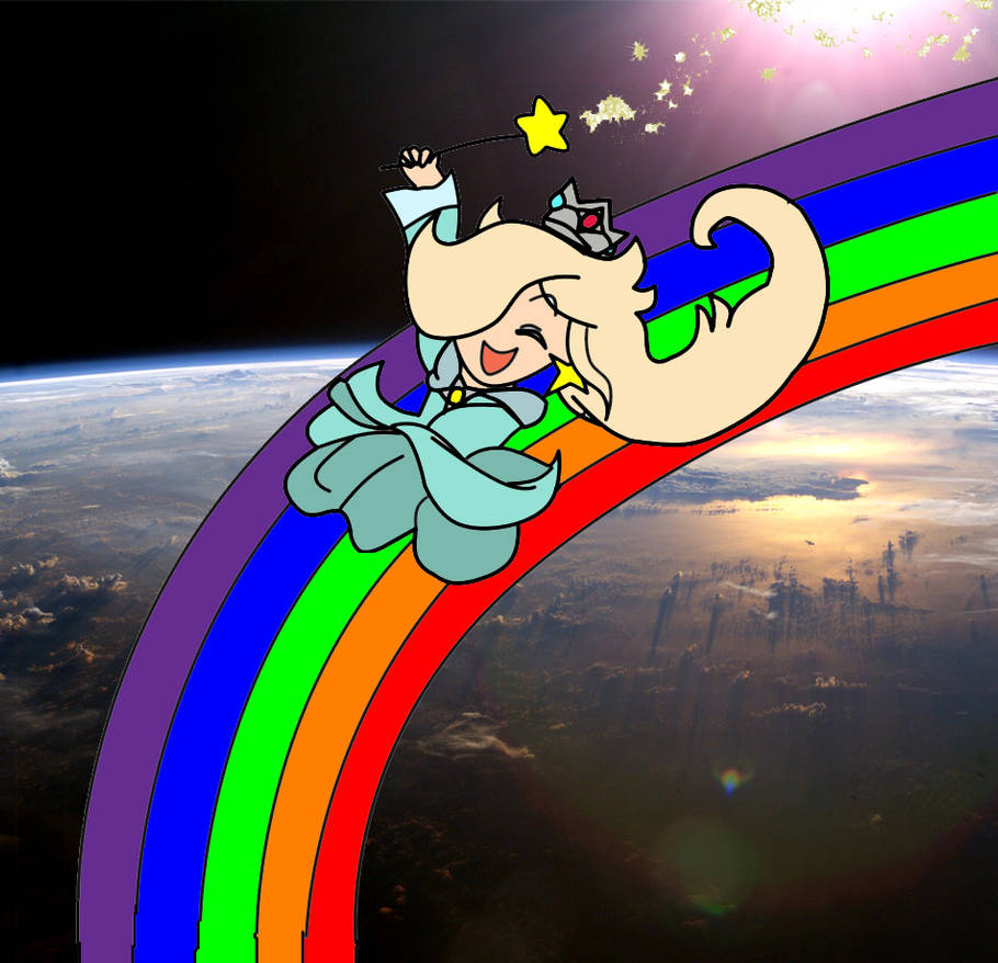 Princess Rosalina on a Space Rainbow