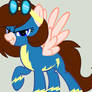 Breanna as a Wonderbolt (Goggles off)