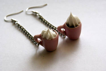 Cup of coffee earrings