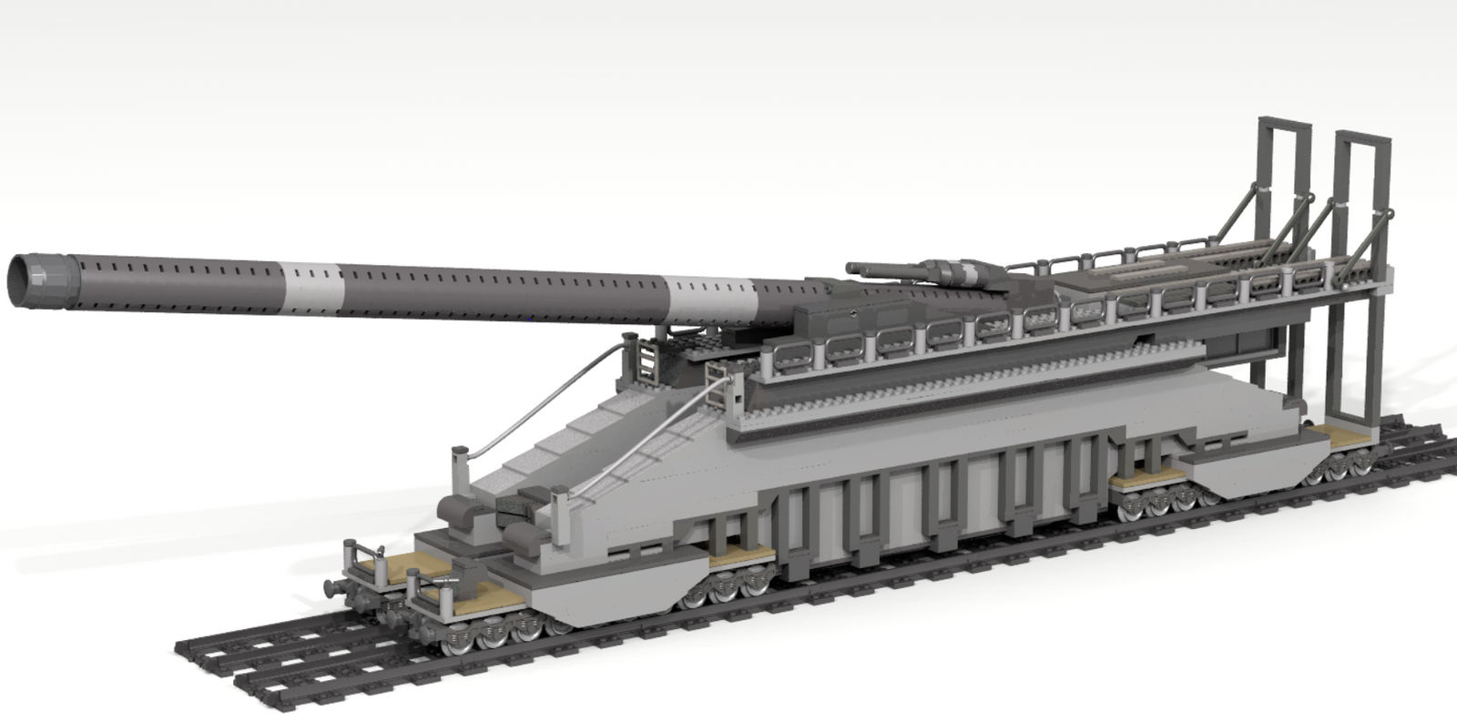 Schwerer Gustav, The 80-cm-Kanone (E) was a massive railway…