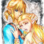 Link and Zelda- Crying With Despair