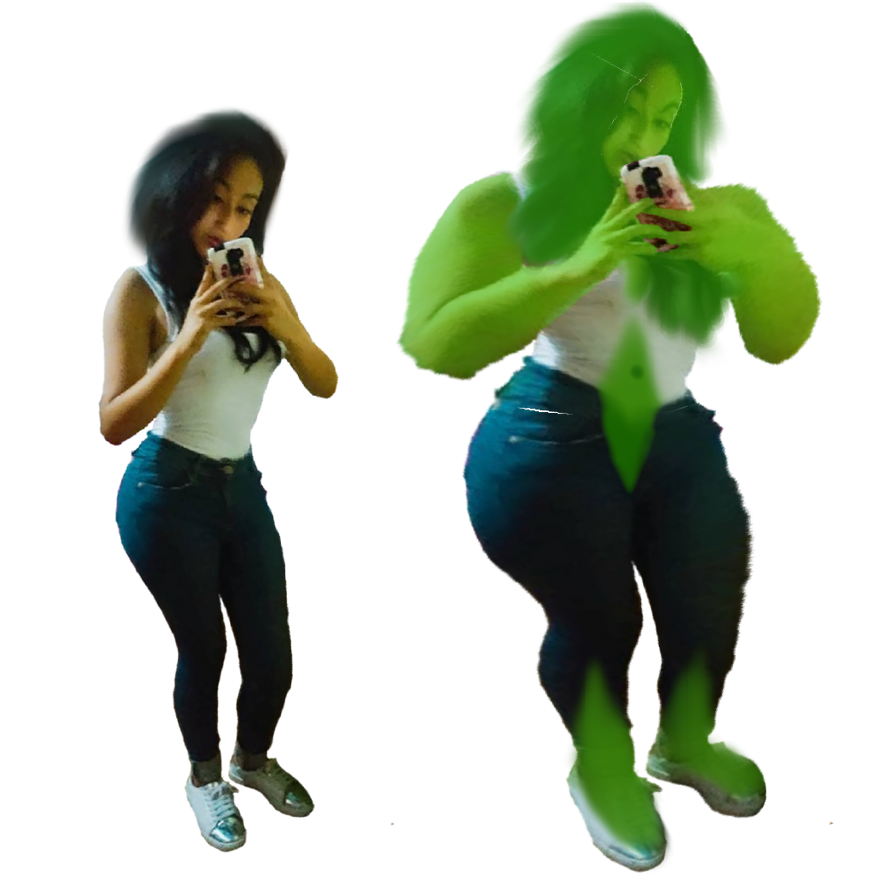 She Random Crappy edit of She hulk form of a random girl #4 by Shehulktffetish on ...