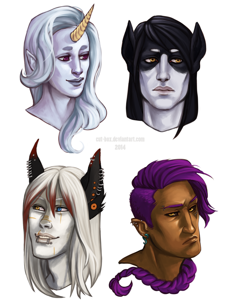 Moar Lineage Commission: moar portraits by cut-box on DeviantArt