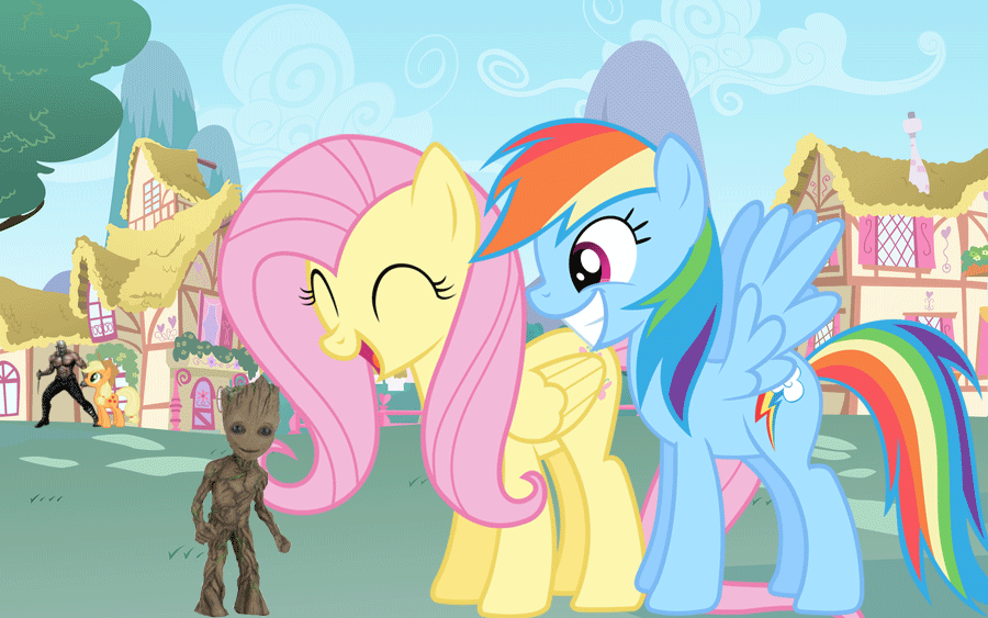 Hoofdkwartier Lima Duizeligheid Fluttershy and Rainbow Dash meets Baby Groot by ARCGaming91 on DeviantArt