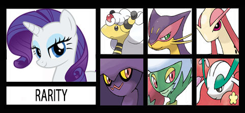 Rarity's Pokemon Team by ARCGaming91 on DeviantArt