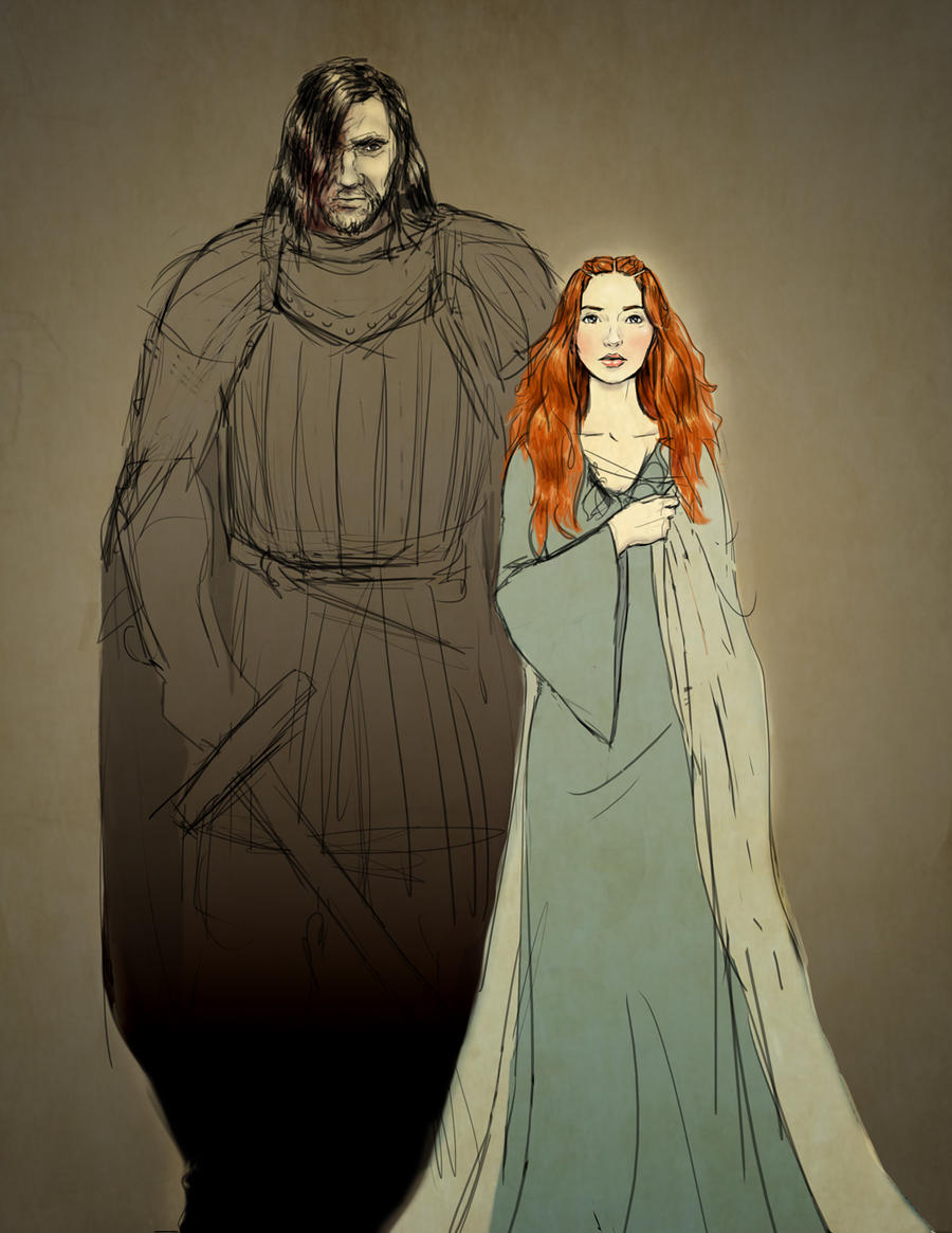 Sandor and Sansa - sketch