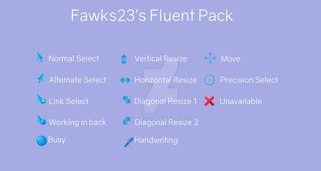 Fawks23's fluent cursor Pack by Fawks23 on DeviantArt