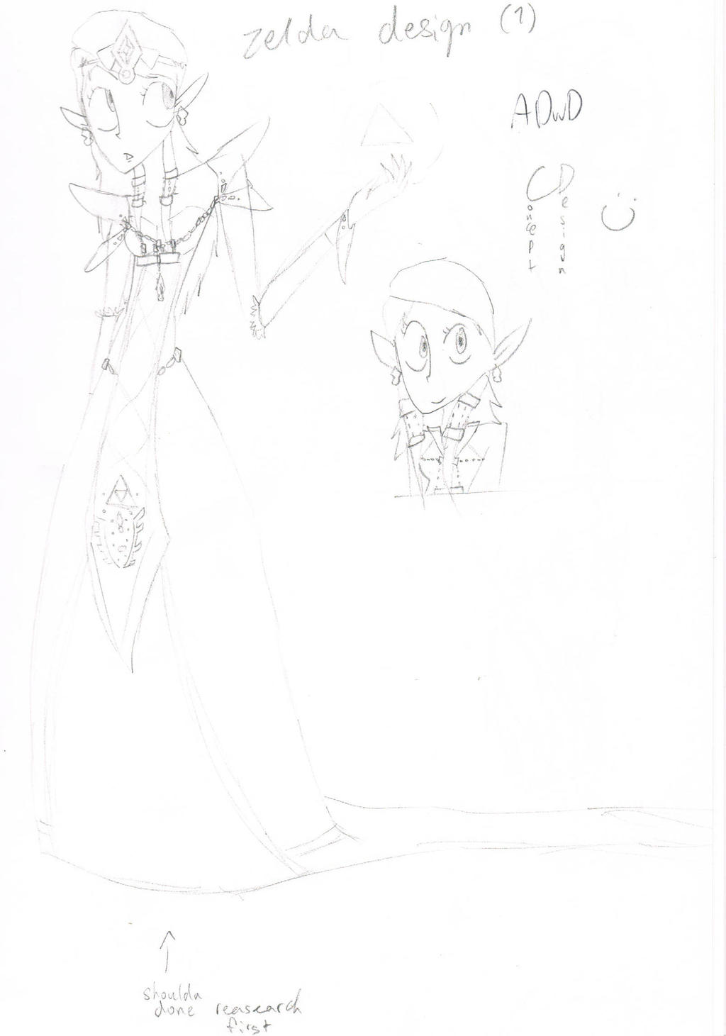 TLoZ - ADwD - Zelda (Concept Design) - rotated by KatelScout47 on ...