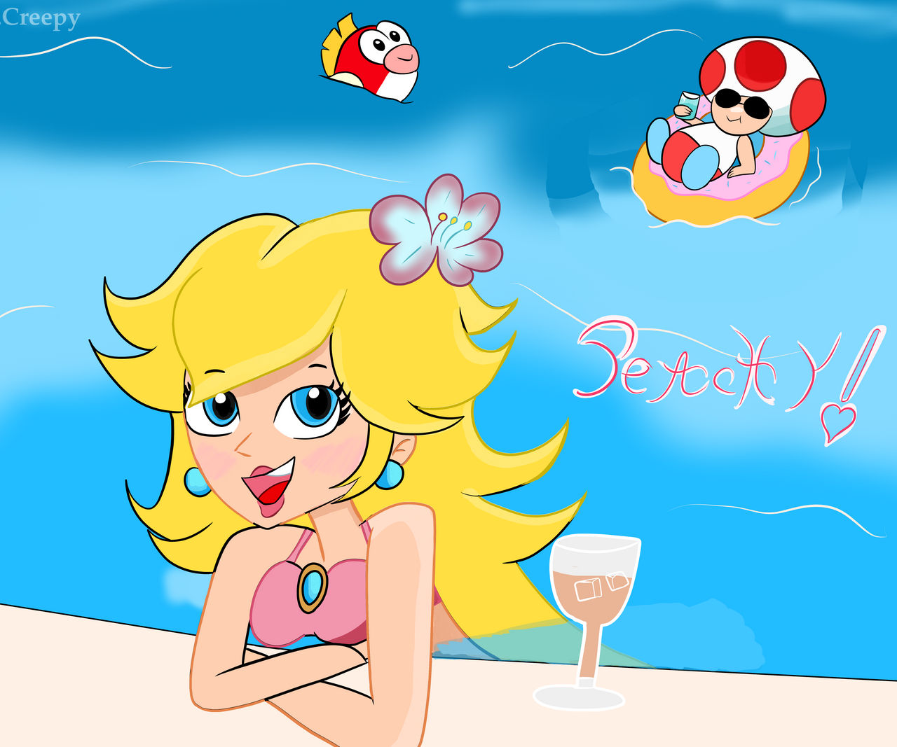 Princess Poppy Pool Princess at the pool! by SadnessCry on DeviantArt