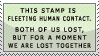 'human contact' stamp