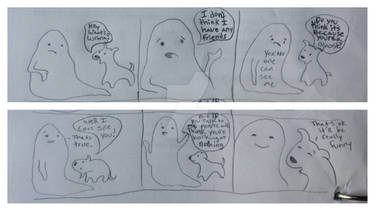 Ghost and Dog Cartoon Strip #1