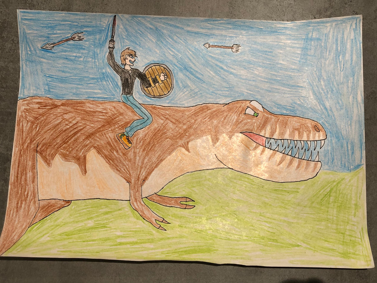 Human Riding Rex Me riding a T-Rex to battle by MagicalTitan on DeviantArt