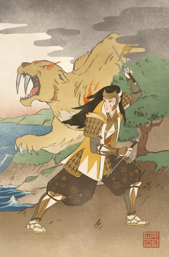 Ukiyo-e Yellow Ranger - MMPR Comic Variant Cover by swadeart on DeviantArt