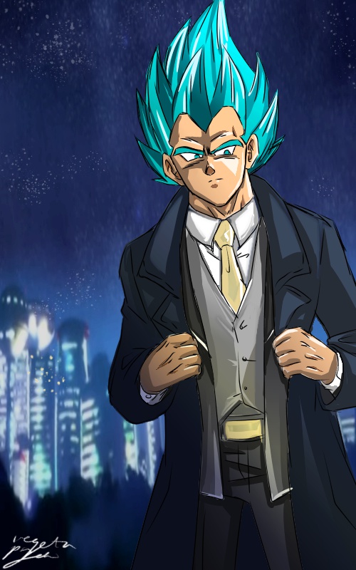 Vegeta in Earth Clothes