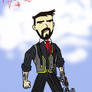 Booker DeWitt - Cartoon w/Sky Backdrop