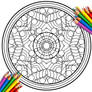 Dew Drops Mandala Coloring Book Page