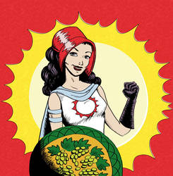 Sunmaid, 50's comic book style