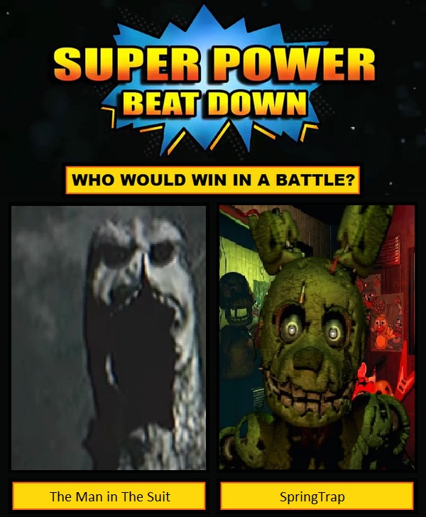 Man In Springtrap Suit SPBD: The Man in The Suit VS Springtrap by lh1200 on DeviantArt