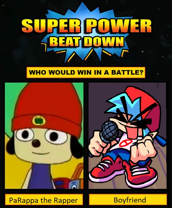 SPBD: PaRappa the Rapper VS Boyfriend by lh1200 on DeviantArt