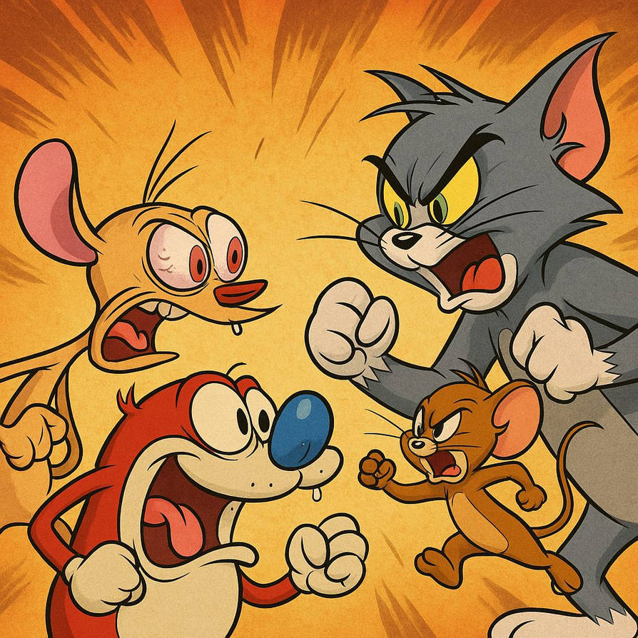 Jerry Rón Rén Ren and Stimpy VS Tom and Jerry by lh1200 on DeviantArt