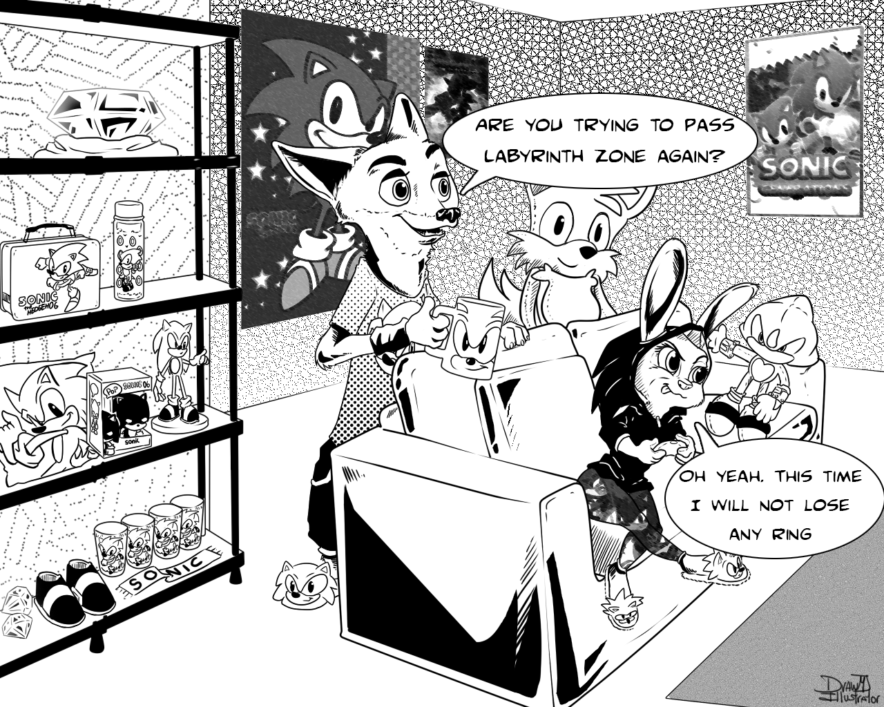 Nick and Judy as Huge Sonic fans