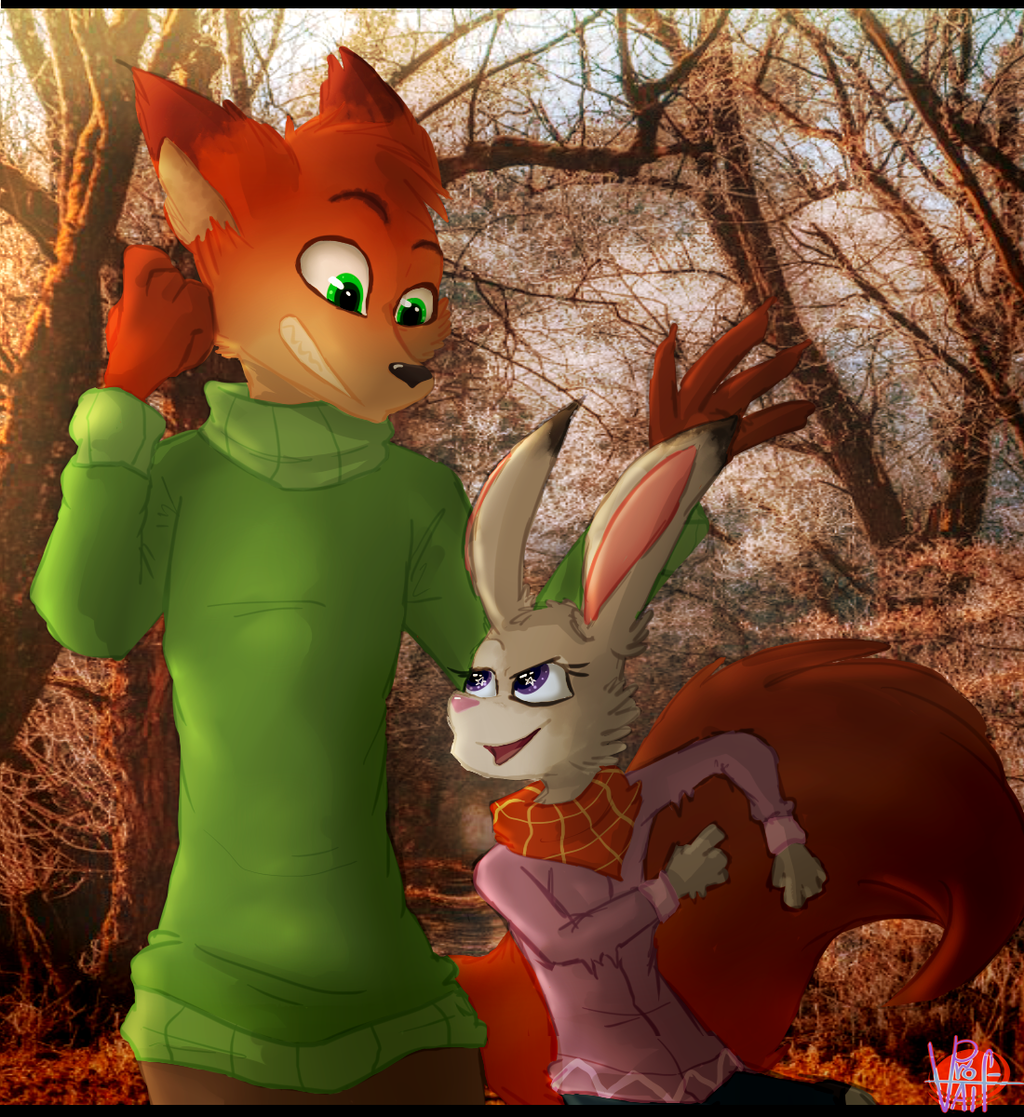 Nick And Judy ready for Autumn