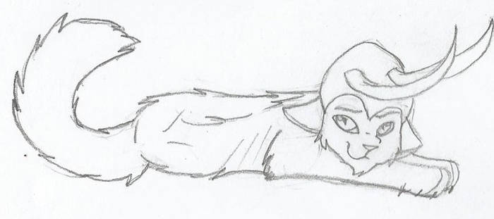 Loki Cat Sketch