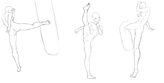 Multiple Poses Female On Drawingbases Deviantart