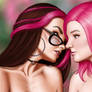 Commission: Jolien and Ariel in panties preview