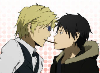 Izaya and Shizuo - Pocky Game