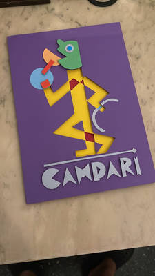 Campari poster papercut